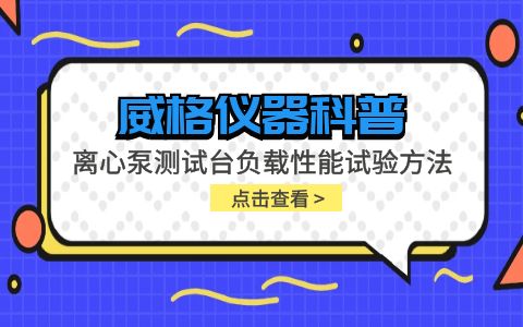 威格儀器-離心泵測(cè)試臺(tái)負(fù)載性能試驗(yàn)方法插圖